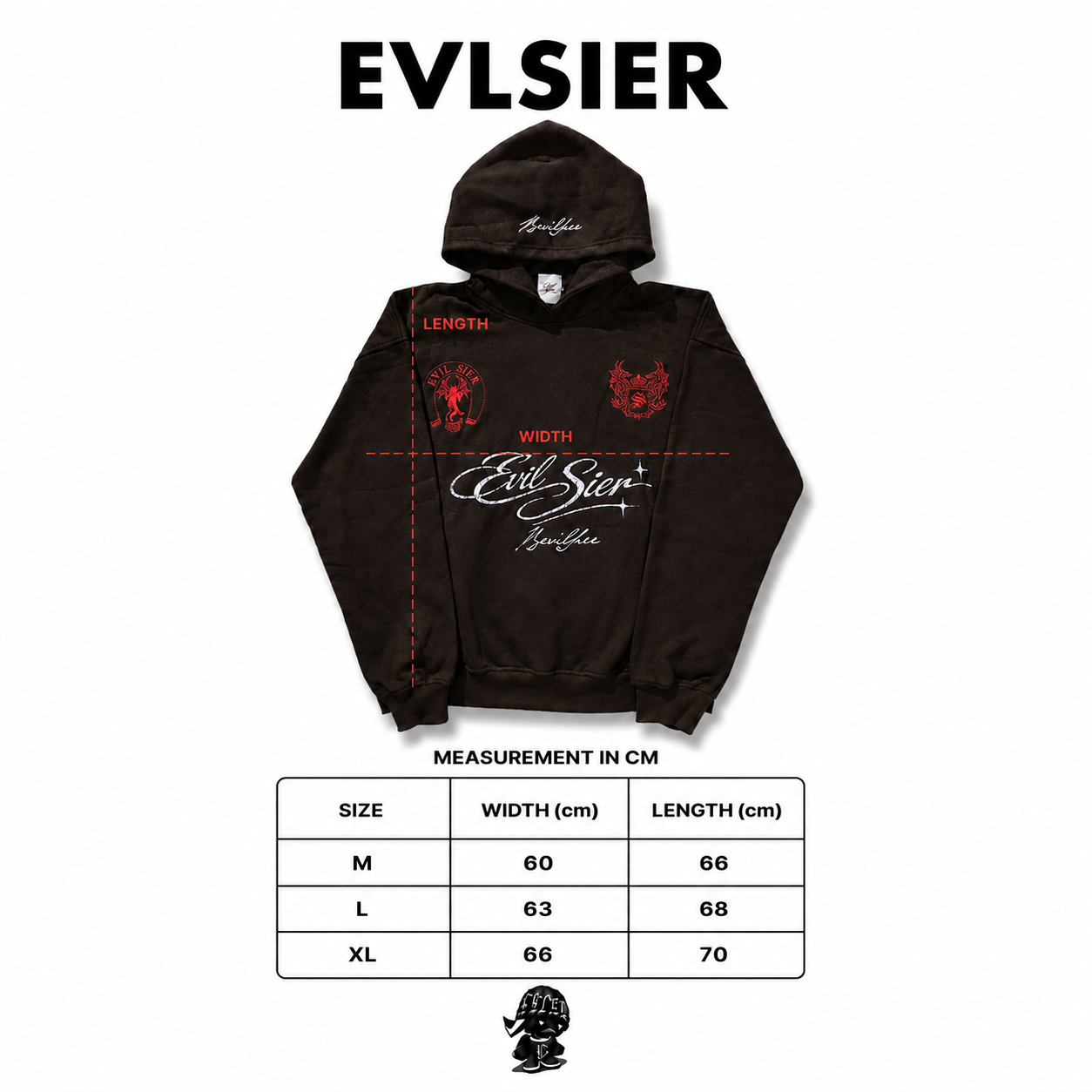 sizechart hoodie